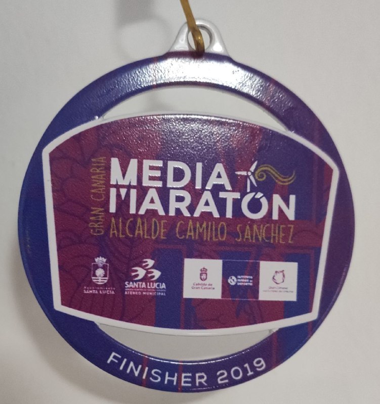 Medalla Gran Canaria media maratón 2019