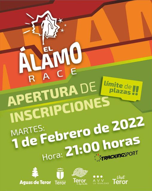 Cartel inscripciones El Álamo Race 2022