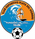 Escudo CD Playa del Hombre equipo que juega en el campo de Fútbol Naño